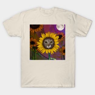 Sunflower Cat T-Shirt